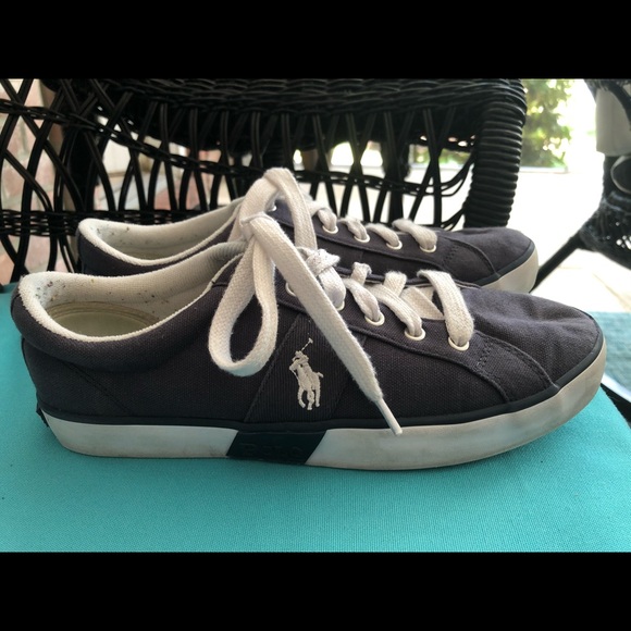 Polo Ralph Lauren Shoes - ✨RALPH LAUREN POLO Vtg Blue Canvas Sneakers 8.5B